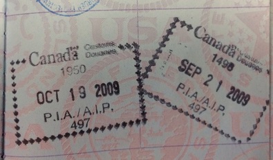 Toronto Canada passport stamp