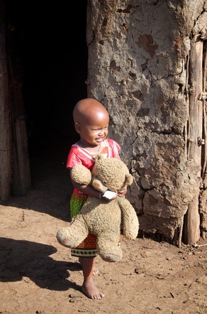 Masai Village Girl Teddy Bear