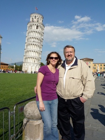 Leaning Tower Pisa Dad