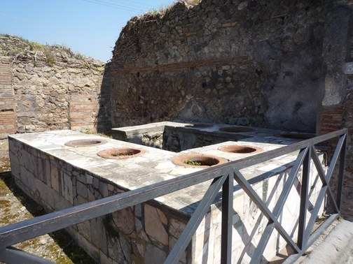 italy pompeii snack bar ruins