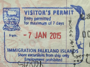 Falklands passport stamp