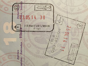 Frankfurt Germany passport stamp