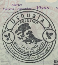 Ushuaia Argentina passport stamp