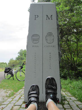 GAP mason dixon line pennsylvania maryland marker bike